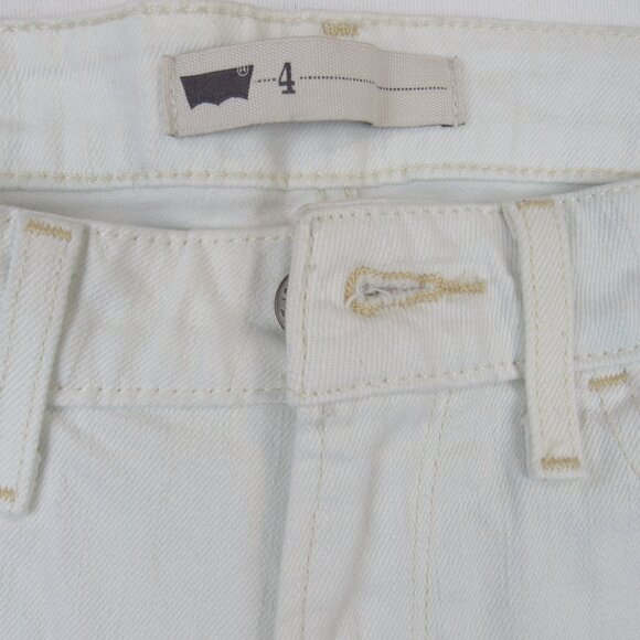 Levi's Off-White Cut Off Hem Jean Shorts Women's Size 4 - Picture 2 of 11